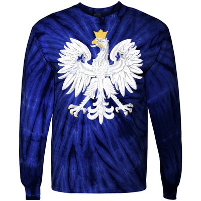 Poland Pride Vintage Eagle Tie-Dye Long Sleeve Shirt