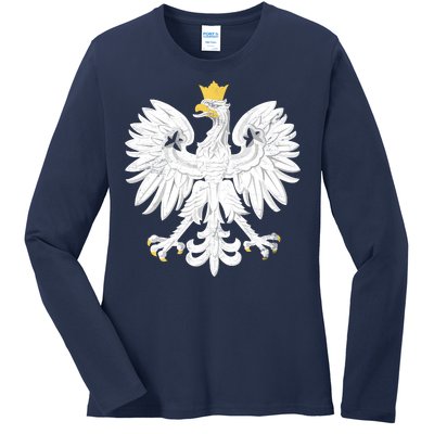 Poland Pride Vintage Eagle Ladies Long Sleeve Shirt