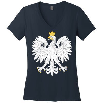 Poland Pride Vintage Eagle Women's V-Neck T-Shirt