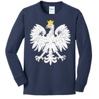 Poland Pride Vintage Eagle Kids Long Sleeve Shirt