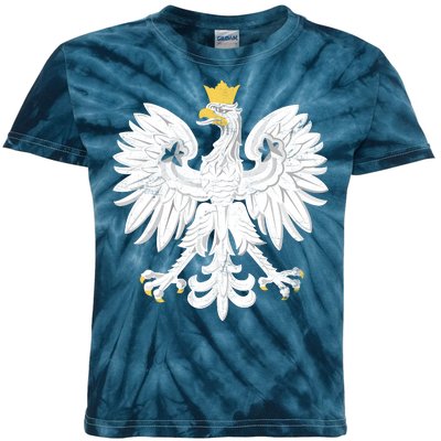 Poland Pride Vintage Eagle Kids Tie-Dye T-Shirt