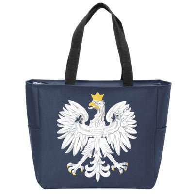 Poland Pride Vintage Eagle Zip Tote Bag