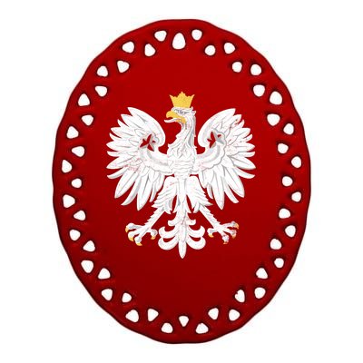 Poland Pride Vintage Eagle Ceramic Oval Ornament