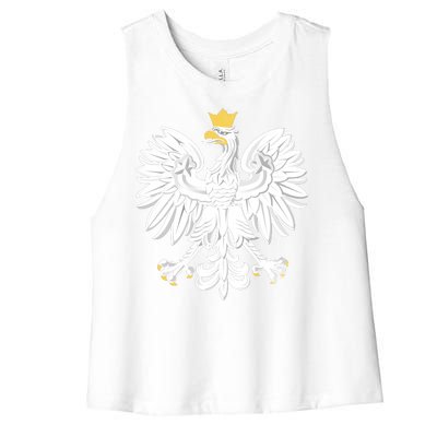 Poland Pride Vintage Eagle Women's Racerback Cropped Tank