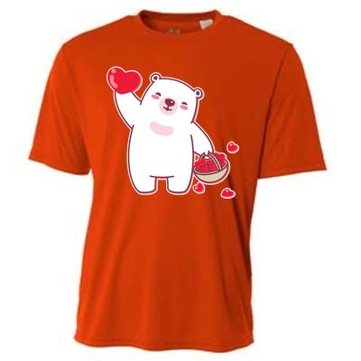 Polar Bear Cute Valentines Day Love Cooling Performance Crew T-Shirt