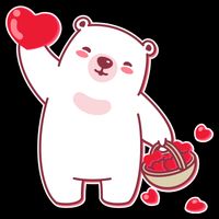Polar Bear Cute Valentines Day Love Bucket Hat