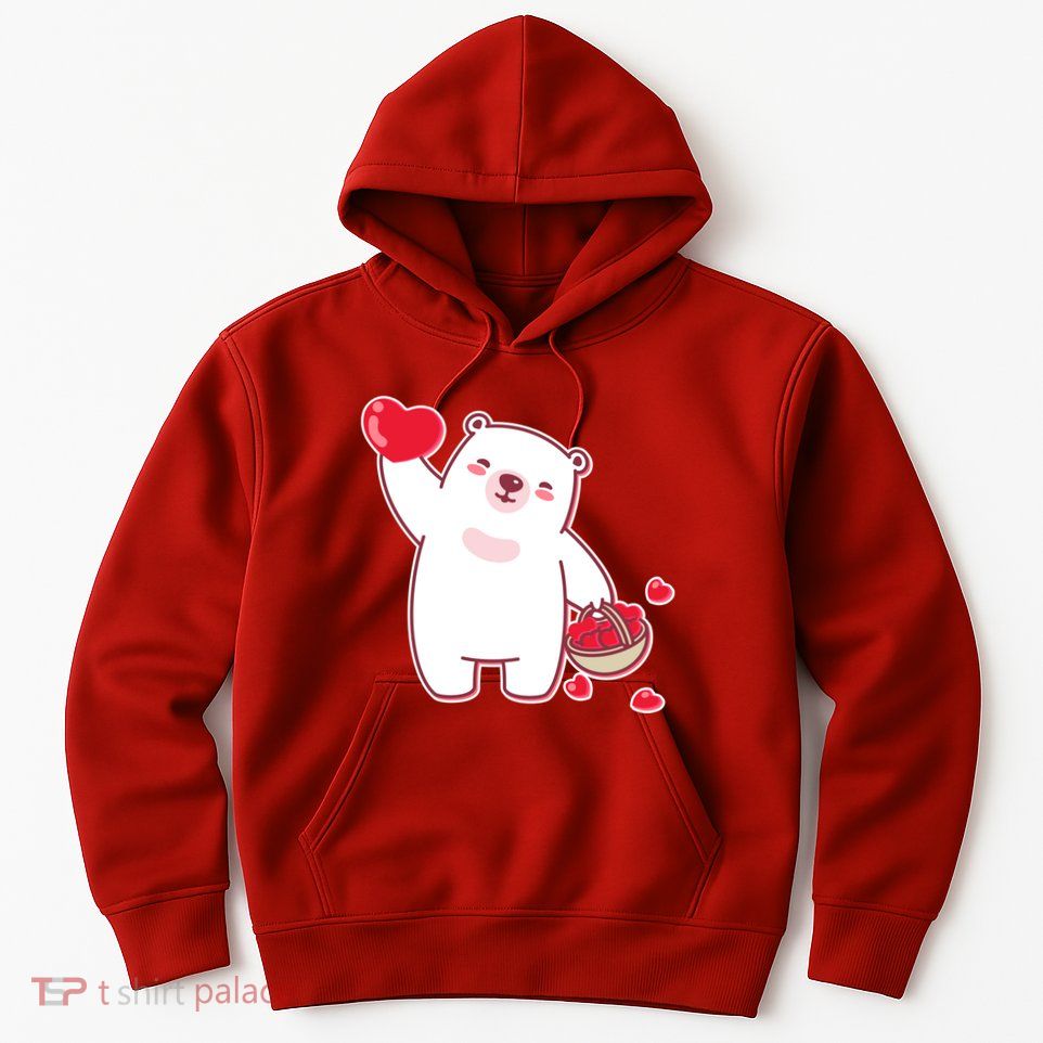 Polar Bear Cute Valentines Day Love Hoodie