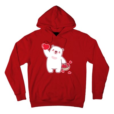 Polar Bear Cute Valentines Day Love Hoodie