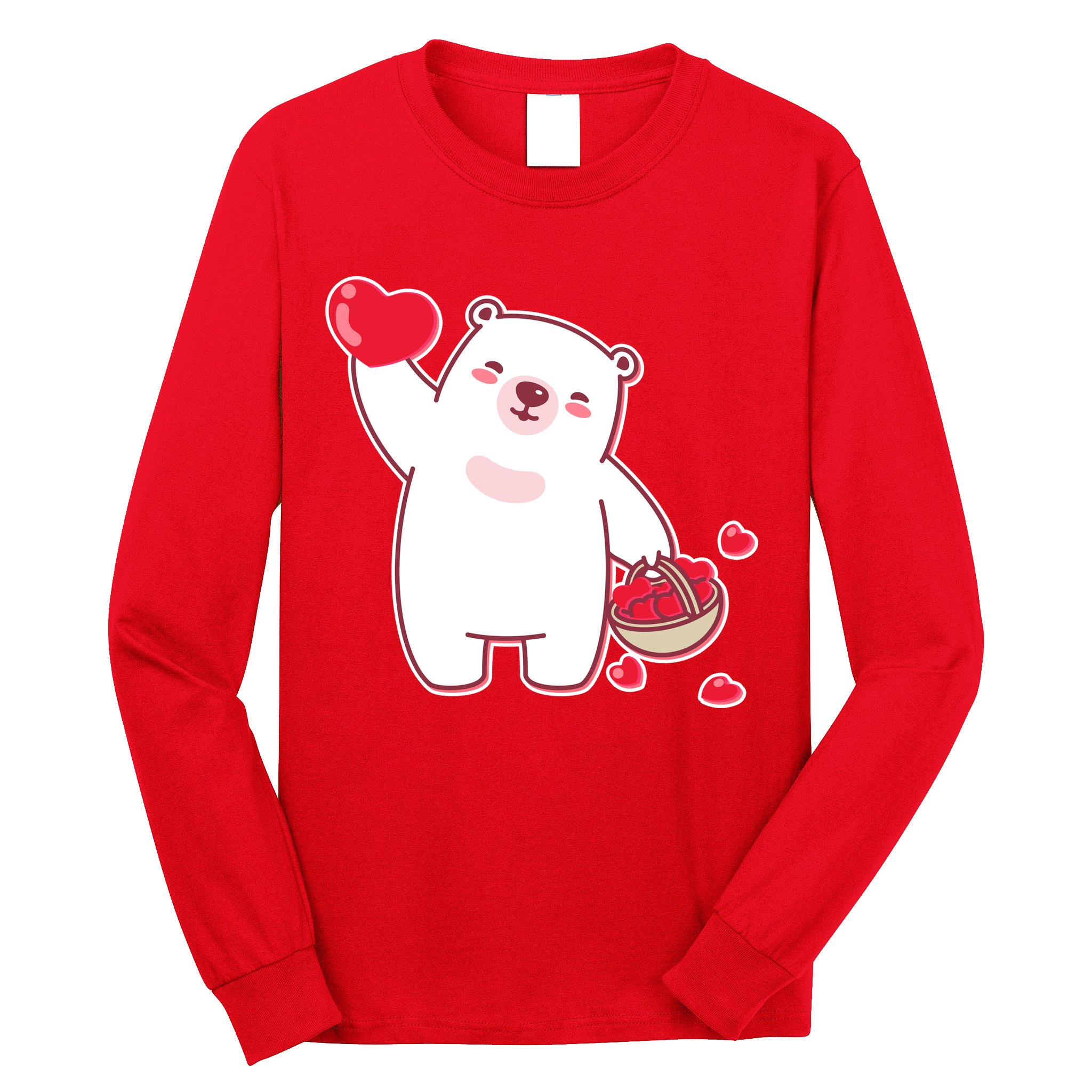 Polar Bear Cute Valentines Day Love Long Sleeve Shirt