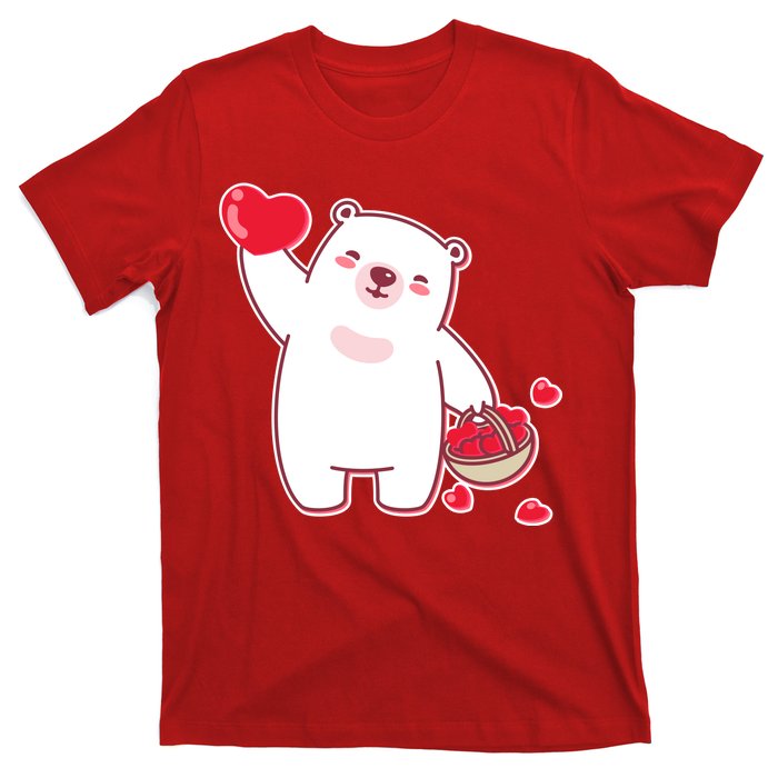 Polar Bear Cute Valentines Day Love T-Shirt