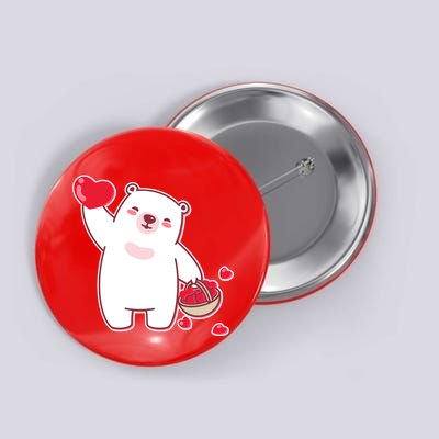 Polar Bear Cute Valentines Day Love Button