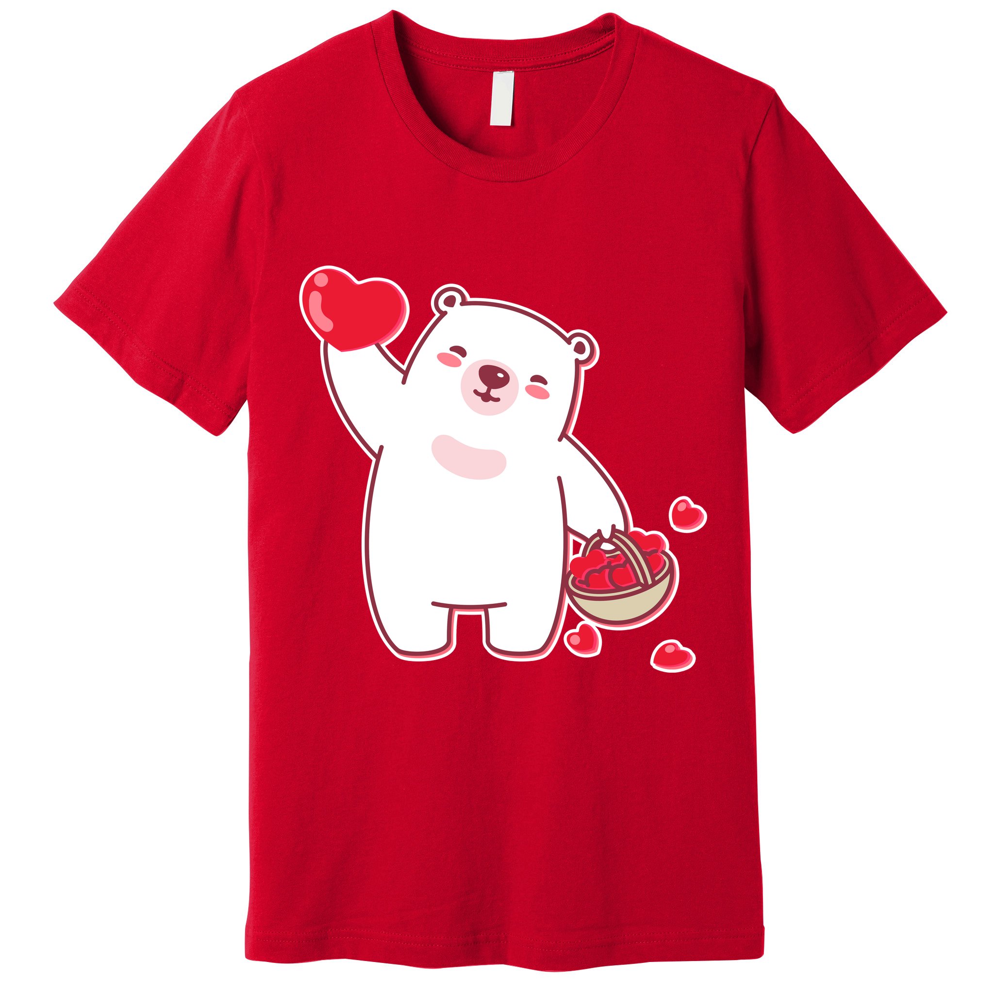 Polar Bear Cute Valentines Day Love Premium T-Shirt