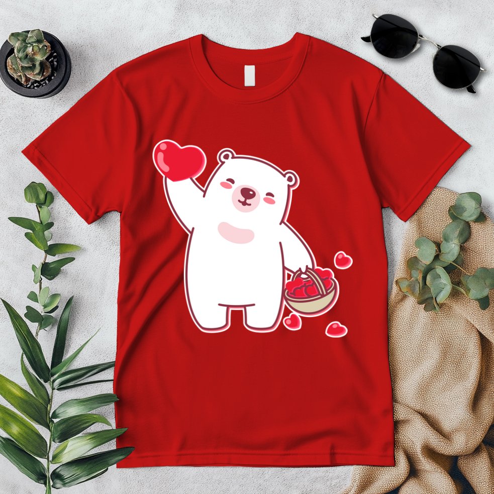 Polar Bear Cute Valentines Day Love Premium T-Shirt