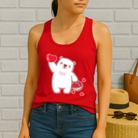Polar Bear Cute Valentines Day Love Womens Tank Top