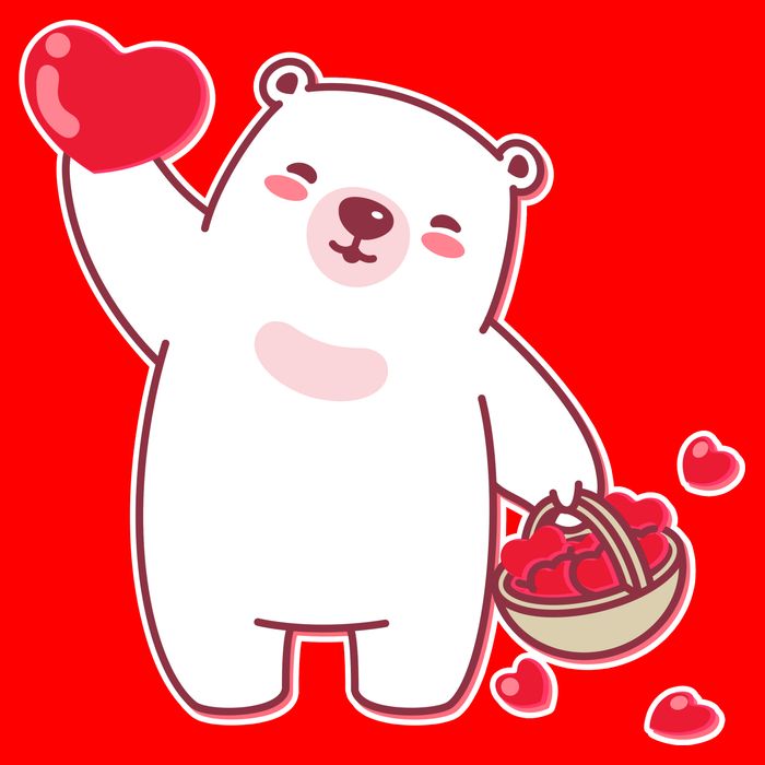 Polar Bear Cute Valentines Day Love Womens Tank Top