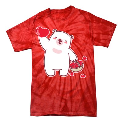 Polar Bear Cute Valentines Day Love Tie-Dye T-Shirt