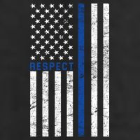 Police American Flag Respect The Blue 7 Panel Mesh Trucker Snapback Hat