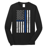 Police American Flag Respect The Blue Long Sleeve Shirt