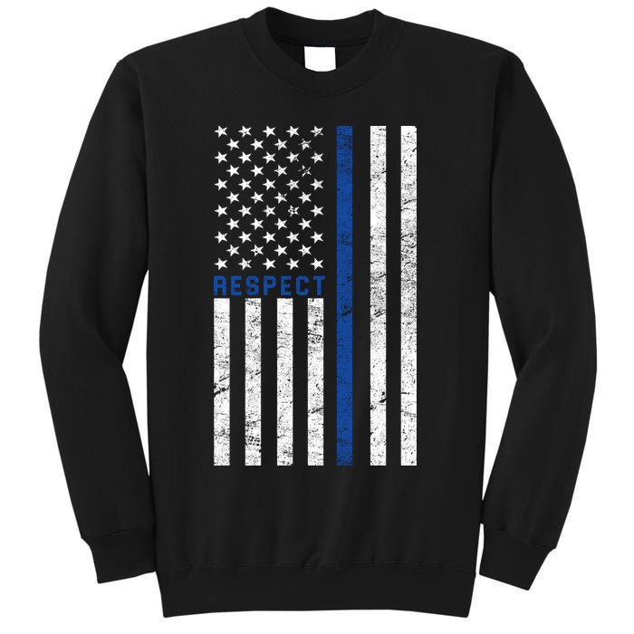 Police American Flag Respect The Blue Sweatshirt
