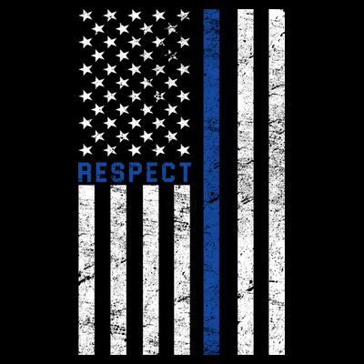 Police American Flag Respect The Blue T-Shirt