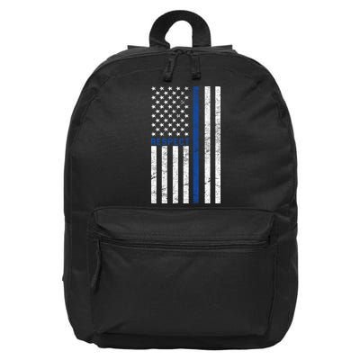 Police American Flag Respect The Blue 16 in Basic Backpack