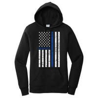 Police American Flag Respect The Blue Women's Pullover Hoodie