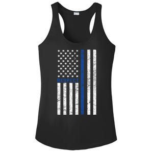 Police American Flag Respect The Blue Ladies PosiCharge Competitor Racerback Tank