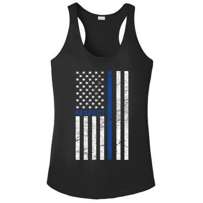 Police American Flag Respect The Blue Ladies PosiCharge Competitor Racerback Tank