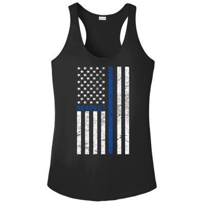 Police American Flag Respect The Blue Ladies PosiCharge Competitor Racerback Tank