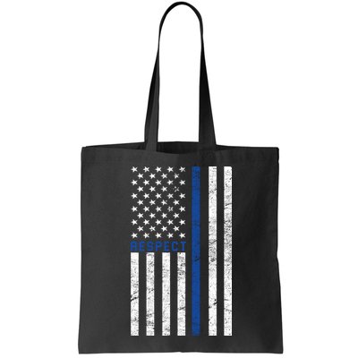 Police American Flag Respect The Blue Bag