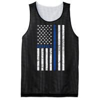 Police American Flag Respect The Blue Mesh Reversible Basketball Jersey Tank