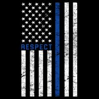 Police American Flag Respect The Blue Baby Bodysuit