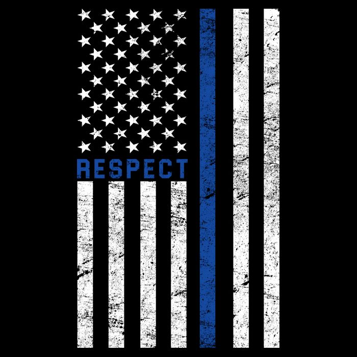Police American Flag Respect The Blue Baby Bodysuit