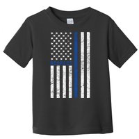 Police American Flag Respect The Blue Toddler T-Shirt