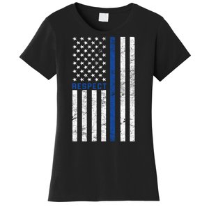 Police American Flag Respect The Blue Women's T-Shirt