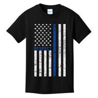 Police American Flag Respect The Blue Kids T-Shirt