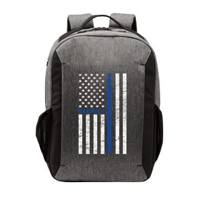 Police American Flag Respect The Blue Vector Backpack