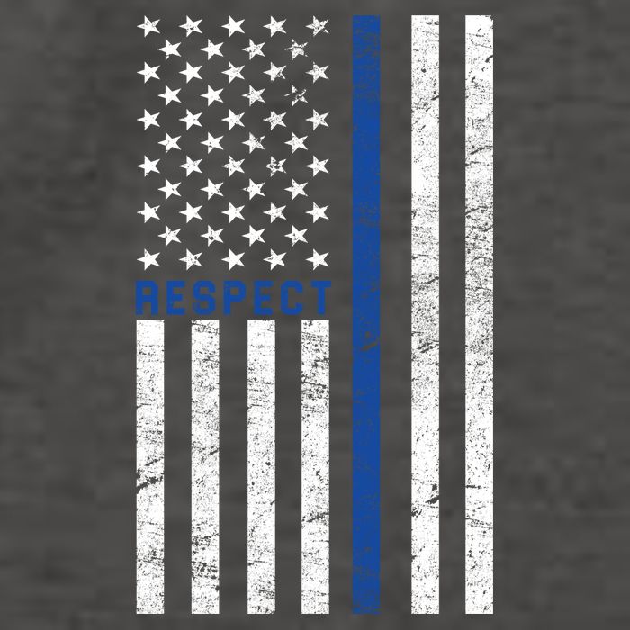Police American Flag Respect The Blue Vector Backpack