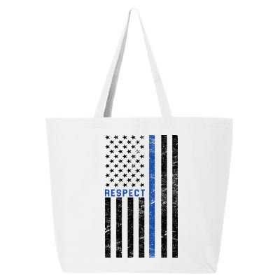 Police American Flag Respect The Blue 25L Jumbo Tote