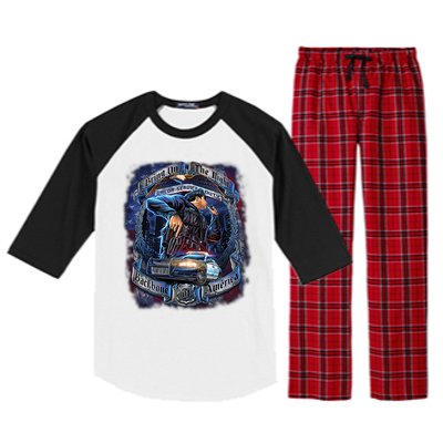 Police Backbone of America Raglan Sleeve Pajama Set