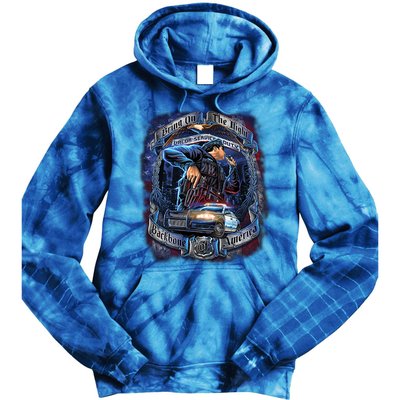 Police Backbone of America Tie Dye Hoodie