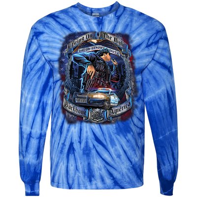 Police Backbone of America Tie-Dye Long Sleeve Shirt