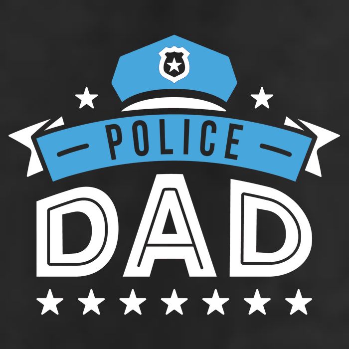 Police Dad 7 Panel Mesh Trucker Snapback Hat
