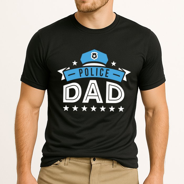 Police Dad Cooling Performance Crew T-Shirt