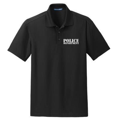 Police Department Logo Dry Zone Grid Polo