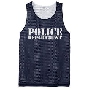 Police Department Logo Mesh Reversible Basketball Jersey Tank