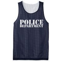 Police Department Logo Mesh Reversible Basketball Jersey Tank