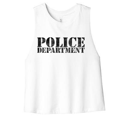 Police Department Logo Women's Racerback Cropped Tank