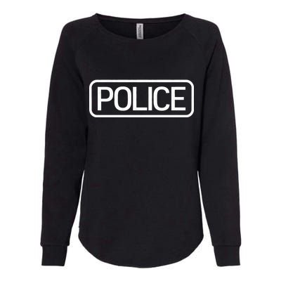 Police Distressed Logo Womens California Wash Sweatshirt