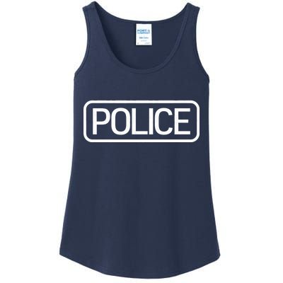 Police Distressed Logo Ladies Essential Tank